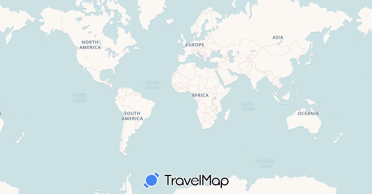 TravelMap itinerary: driving in Costa Rica, Peru (North America, South America)